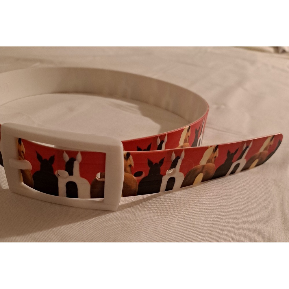 Novelty Belt Set 3 Plastic Buckle Horses and  Horseshoe Patterns‎ - Picture 9 of 15